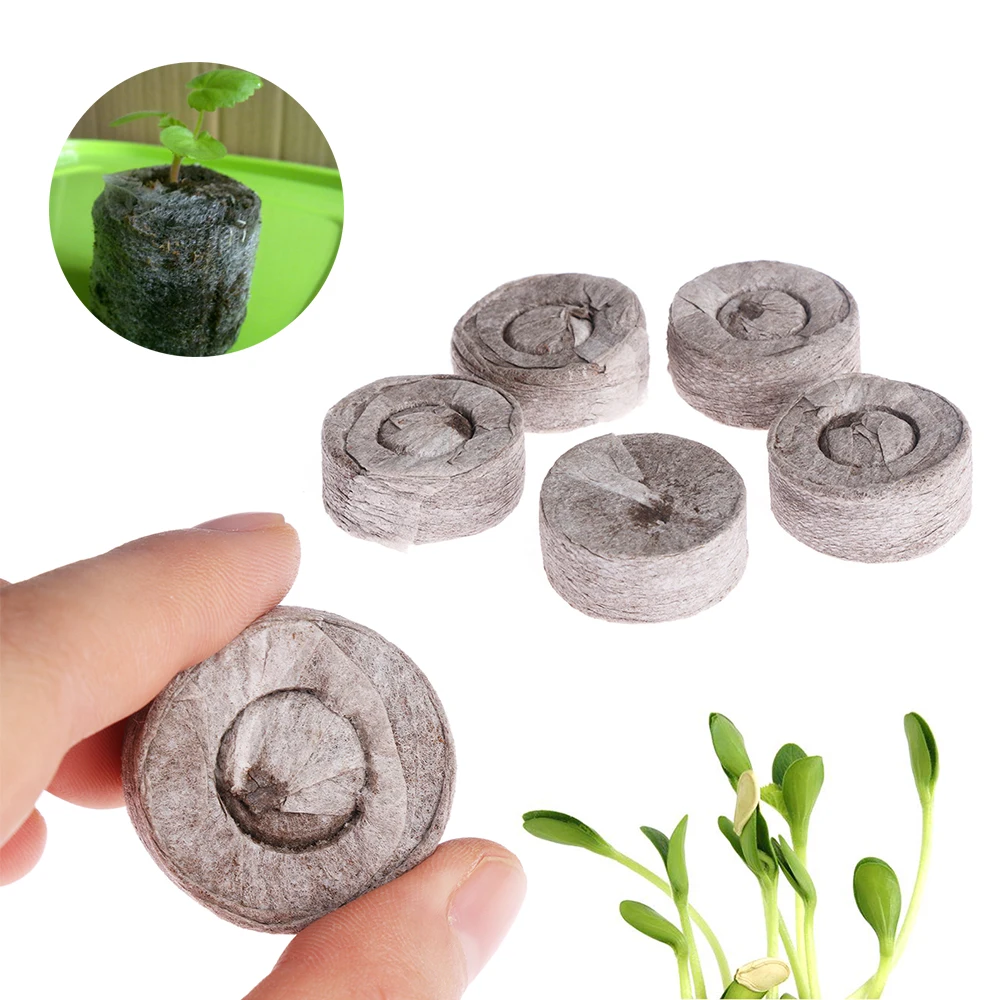 

Compressed Block Flowers Plants Gardening Tool Potted plant Seed Nursery Pot Nutritional Soil Peat Pellets Garden Supply
