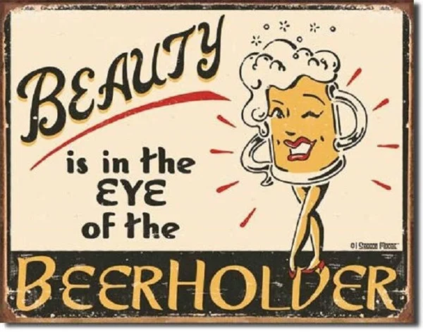 

Metal Painting Moore Beauty In Eye Beerholder Retro Funny Humor Wall Bar Decor Metal Tin Sign