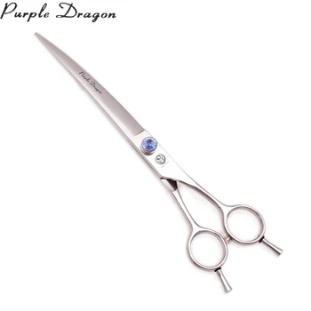 

Pet Grooming Scissors 8" Japanese 440C Dog Scissors Bend Down Shears Up Curved Shears Pet Scissors Add Bag Animal Shears Z9103