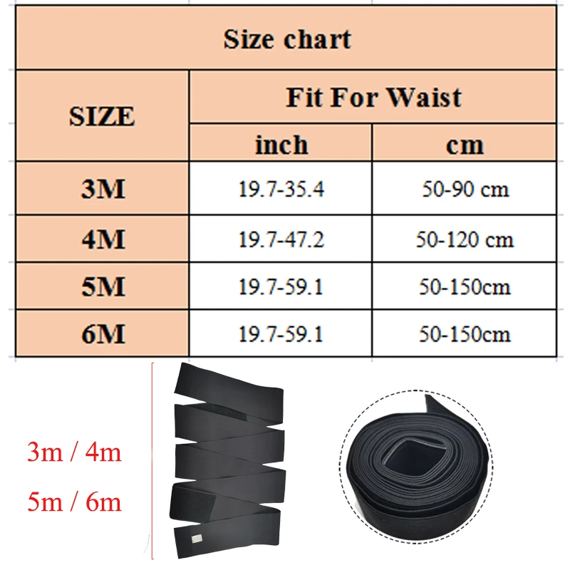 NINGMI Waist Trainer Belt Women Slimming Belt Belly Slim Shapewear Girdle Strap 3m/ 4m/ 5m/ 6m Plus Size Belt for Drop Shipping spanx bodysuit