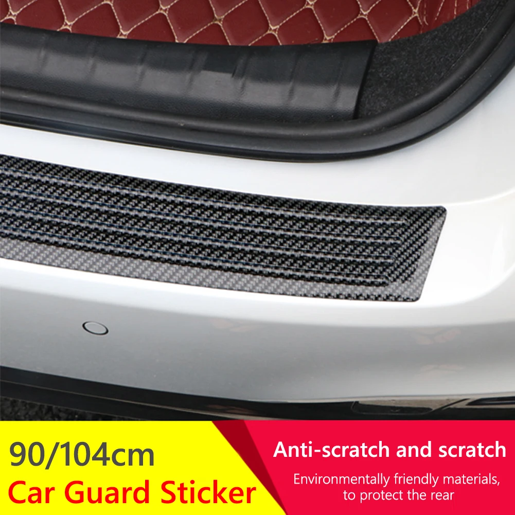90cm/104cm Universal Car Trunk Guard Plate Sticker Rear Bumper
