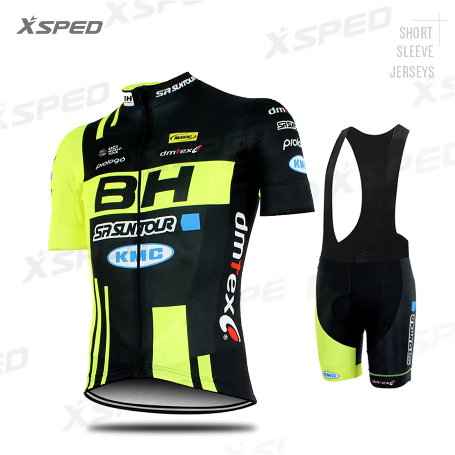 Новая одежда для велоспорта BH Pro Team MTB Одежда для мужчин короткий рукав Джерси Набор летний дорожный велосипед униформа Триатлон Skinsuit Быстросохнущий - Цвет: Bib Cycling Set