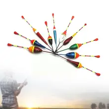 10pcs Fishing Float Set Buoy Bobber Vertical Buoy Fish Tools Tackle Float Fishing Fluctuate Size Bobbers Lure Mix Fishing F Z5z8