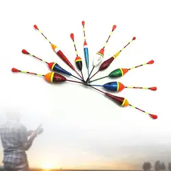 10pcs Fishing Float Set Buoy Bobber Vertical Buoy Fish Tools Tackle Float Fishing Fluctuate Size Bobbers Lure Mix Fishing F Z5z8
