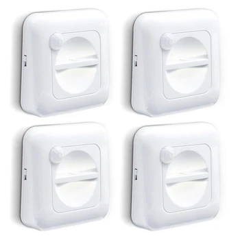 

Motion Sensor Light Battery Operated Night Light Stick Anywhere Led Closet Light Step Lights for Hallway, Bedroom, Kitchen (Whit