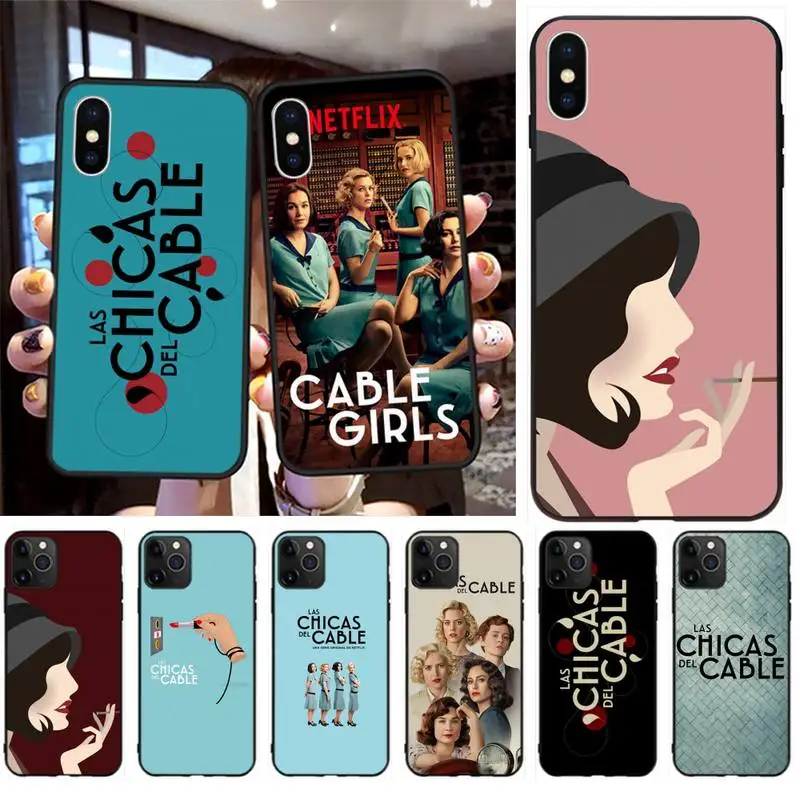 HPCHCJHM Испания TV Las chicas del cable Bling Cute Phone Case для iPhone 11 pro XS MAX 8 7 6 6S Plus X 5S SE 2020 XR case|Бамперы|