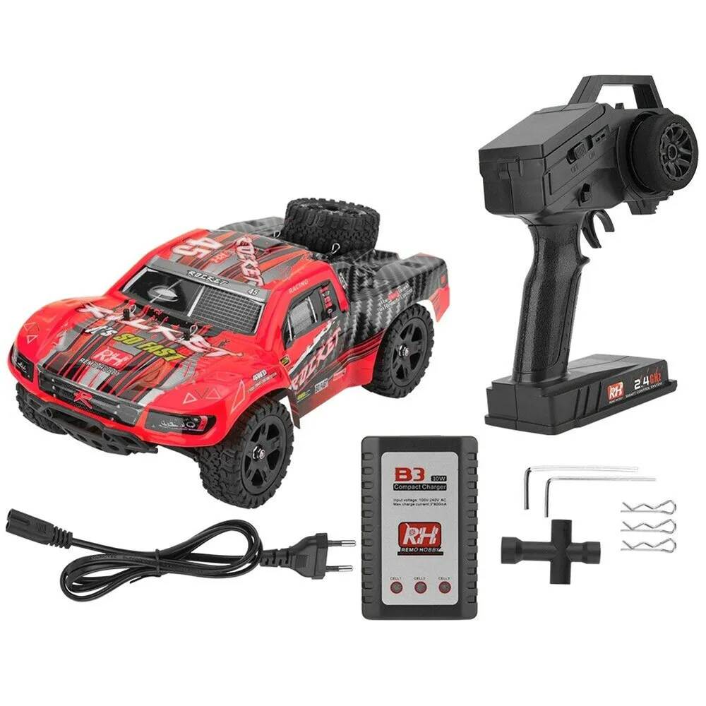 REMO 1635 1625 1655 1/16 2.4G 4WD Waterproof 50km/h Brushless Vehicle Model Off Road Monster RC Car For Kids Children Gift