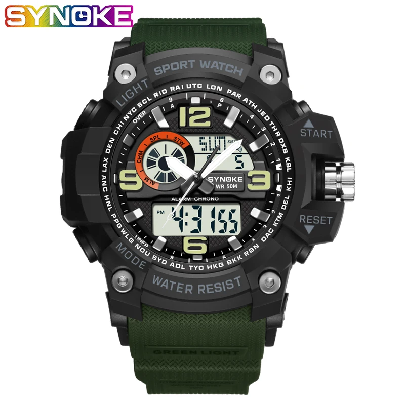 

Sumtock Sports Watch Mens Digital Watches Man Fashion 5Bar Back Light Shock Resistant LED Display Swim Waterproof Watch