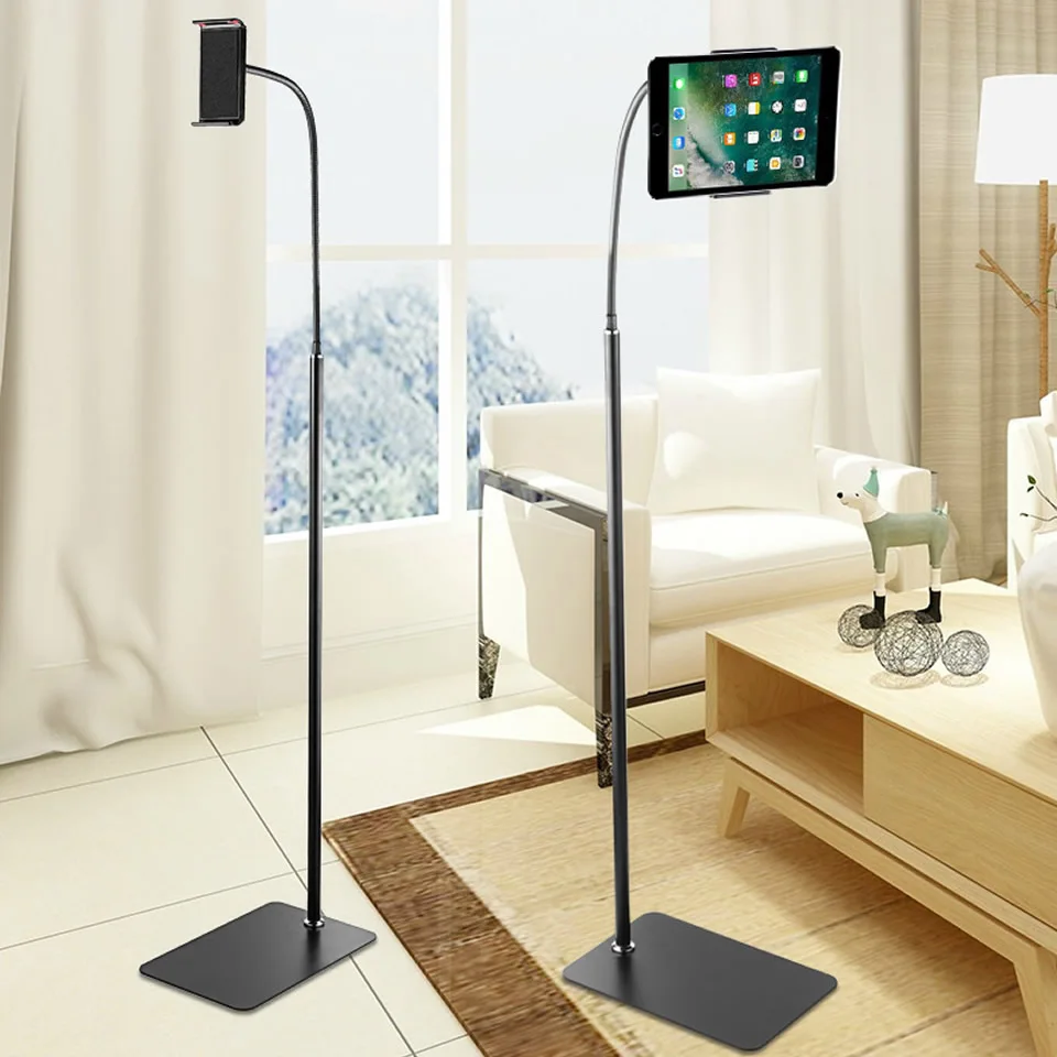 Suporte Dobrável do Telefone da Tabuleta do Suporte do Assoalho do Tripé de 1.76m para 412.9 Polegadas do Telefone Móvel Tablet Sofá Cama Suporte para Ipad ar Pro Montagem - Imagem 4