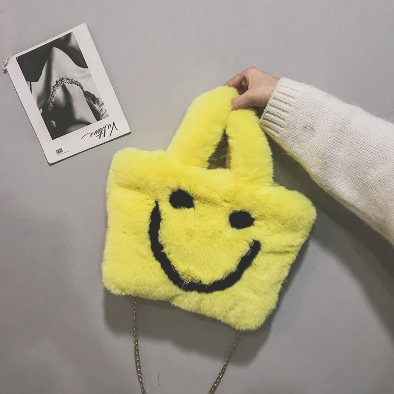 fluffy yellow bag
