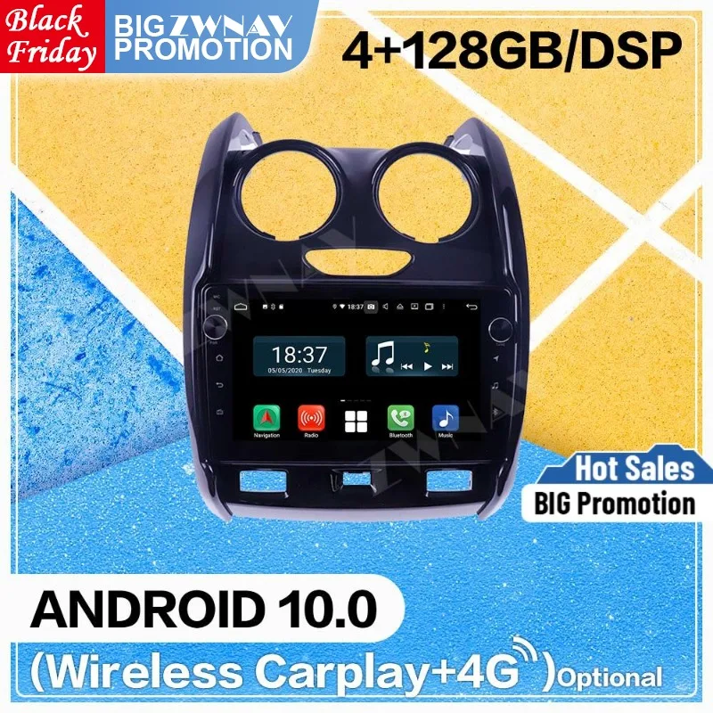 4+128g Carplay Android Screen Multimedia Player For Renault Duster 2013 ...