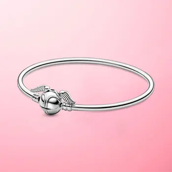 

2020 Hot Sale 925 Sterling Silver Potter Snitch Bracelet Bangle For Women Fashion S925 Silver DIY Jewelry