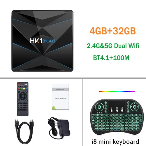 4G32G add English i8 HK1 PLAY Android 9,0 четырехъядерный процессор 64 бит Smart tv Box 2,4G& 5GHz Dual Wifi BT4.0 2G+ 16G/4G+ 3 2G/4G+ 64 телеприставка - Цвет: 4G32G add English i8