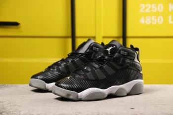 

Nike Air Jordan 6 RINGS AJ6 Men Basketball Shoes Casual Male Sports Shoes Fashion Outdoor Sneakers Black White Grey ,Size 40-46