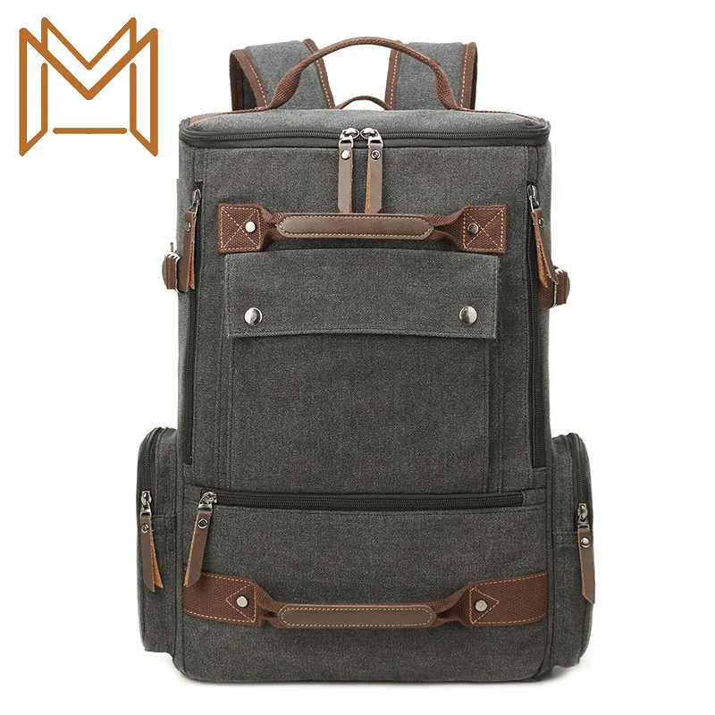

Both Shoulders Package Male Zipper Camera Bag Canvas Whole Single Computer Backpack