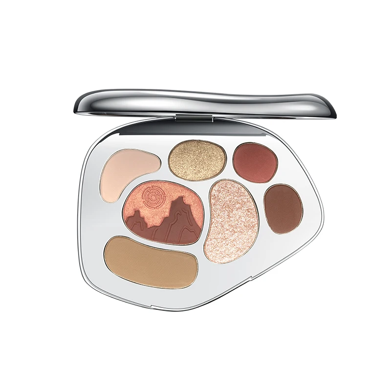 

zq Small Silver Mirror Eye Shadow Plate Rice Noodle Plate Blush Highlight Shadow Comprehensive Plate Four Effects in One