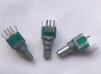 

5pcs/lot ALPS switch RK09 type double A10K B10K 15MM shaft potentiometer with midpoint