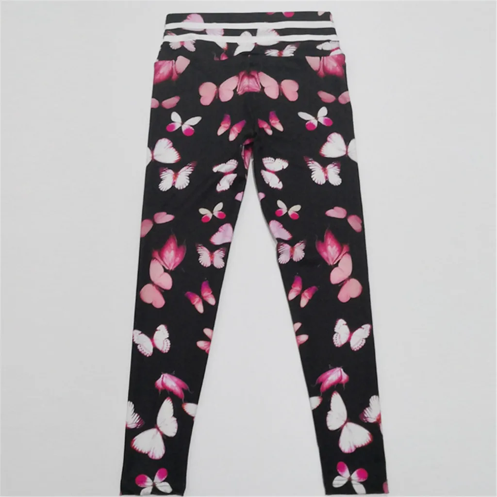 Ladies'printed Высокая талия бедра стрейч под брюки Беговые штаны для фитнеса или йоги