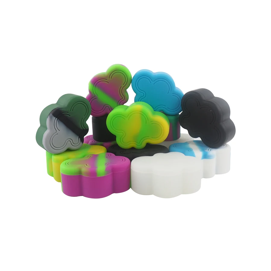

non-stick silicone wax container dab jar with Cover for oil cigarette cream liquid spices box
