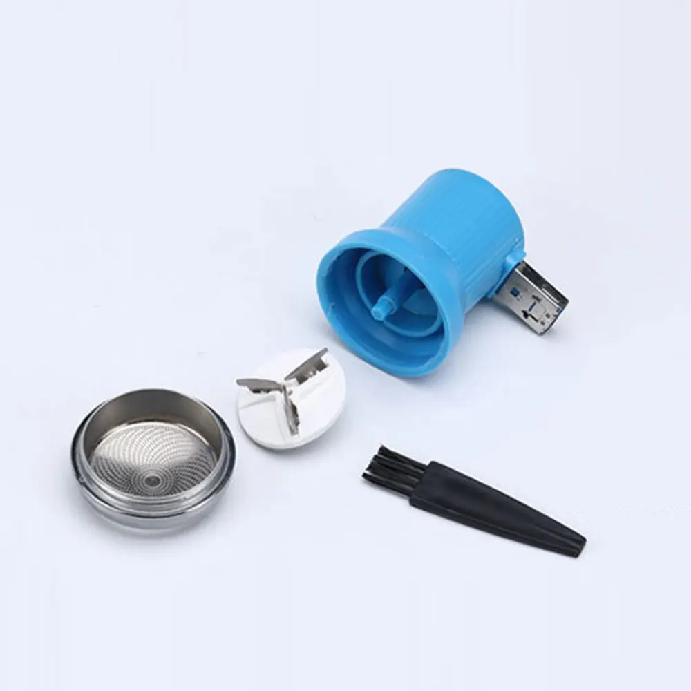 Три лезвия Usb Электробритвы Чистящая Щетка триммер дорожная бритва мини USB смартфон бритье наружное портативное бритвенное устройство