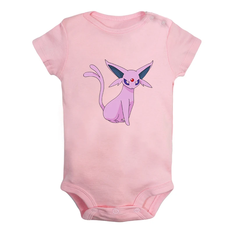 Милый покемон Espeon из анимационного сериала "Flareon Glaceon Jolteon для новорожденных, для маленьких мальчиков Комплекты для девочек спортивный костюм с принтом для малышей, спортивный костюм, гимнастический костюм, одежда - Цвет: JcBaby985PD