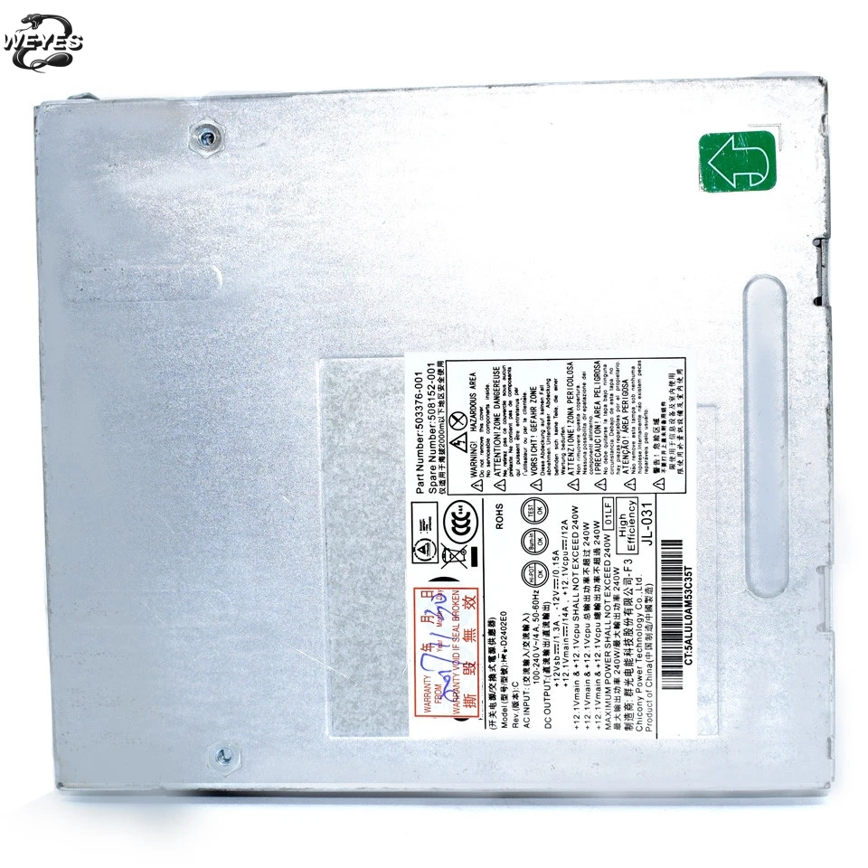 Новый оригинальный 240 Вт источник питания для Pro 6000 6005 6200 и Elite 8000 8100 8200 SFF 503376 001 508152