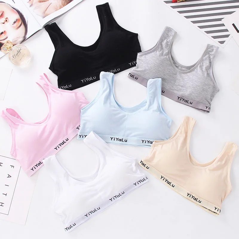 1Pc New Young Girls Cotton Underwear Teenage Training Bra Sports Bra Top For Teens 8-14 Years Adolescente Lingerie Teen Bras 1Pc New Young Girls Cotton Underwear Teenage Training Bra Sports Bra Top For Teens 8-14 Years Adolescente Lingerie Teen Bras