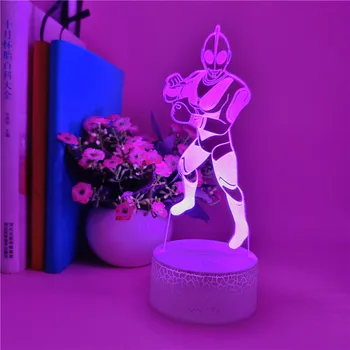

App Control Led Night Light Ultraman 3D Table Lamp Bluetooth Speaker Base Best Reward for Children Birthday Gifts Table Lamp
