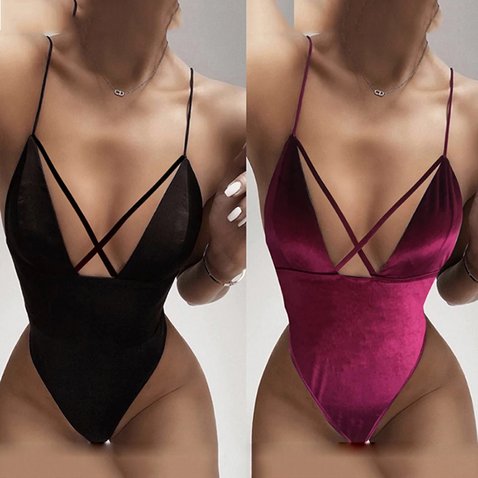 wine red one piece swimsuit