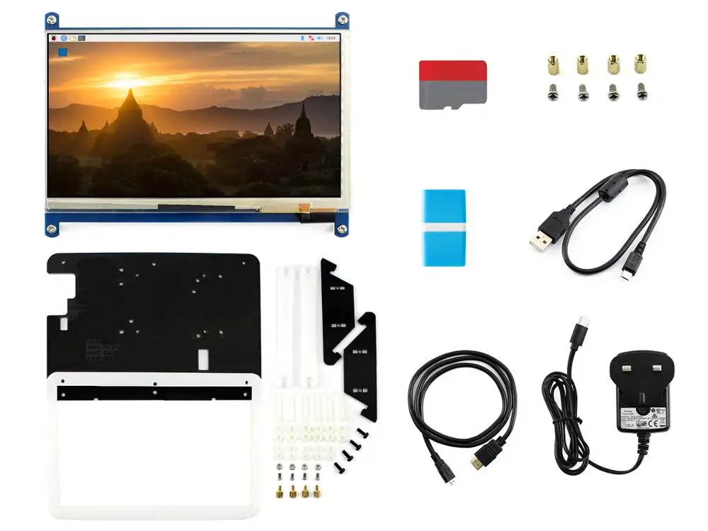 PI4B Display Acce UK Raspberry Pi 4 Модель B Дисплей комплект, с 7 дюймов емкостный сенсорный экран ЖК-дисплей - Комплект: PI4B Display Acce UK