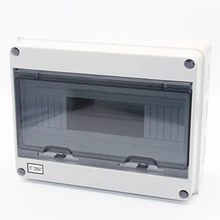 12 Way Plastic Electrical Distribution Box Waterproof MCB Box Enclosure Box Junction Box HT Series 1 pcs powder coating hot selling wall enclosure aluminum electrical distribution box 55 160 219mm aluminium enclosure box