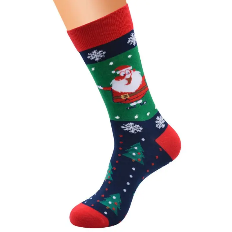 Рождественские праздничные Повседневные носки с принтом, креативные рождественские носки, хлопковые Забавные милые носки для мужчин и женщин, Kawaii Harajuku, Носки с рисунком
