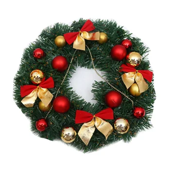 

Christmas Wreath Window Front Door Decoration Wall Hanging Artificial Pine Garland for Christmas Decoration Props JA55