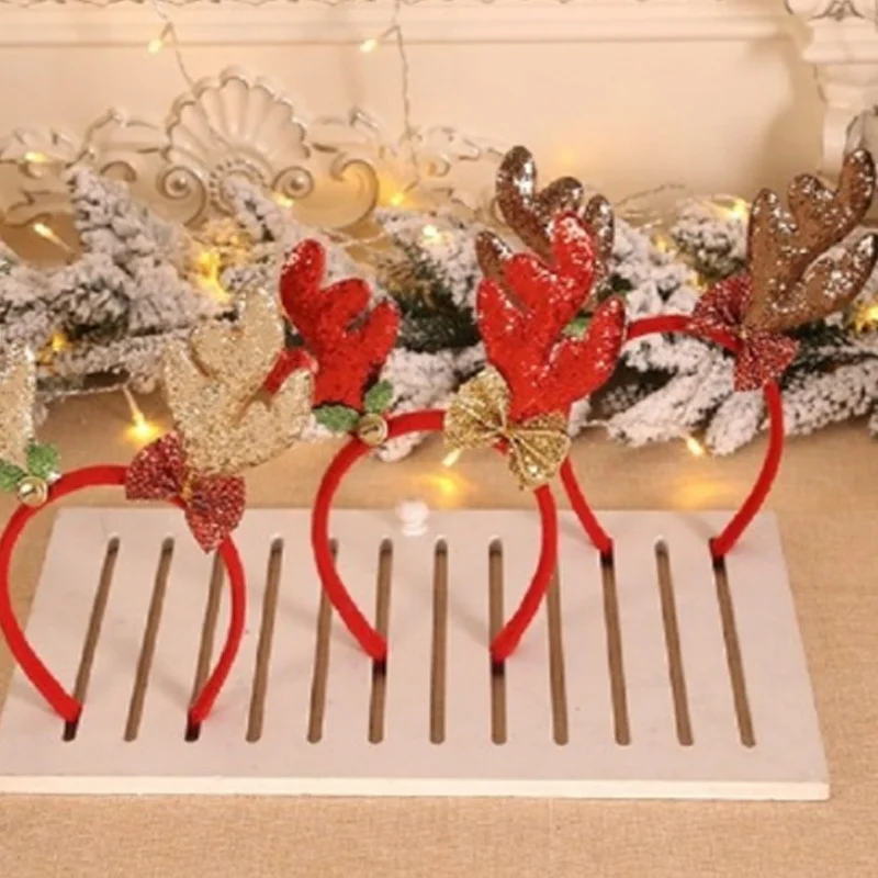 Antler Headband Chrisrmas Ornament Decorations Performance Headband Headband Loose Powder Headwear Adult Kids Head Accessories
