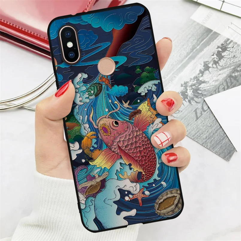 3D крышка тиснения для спортивной камеры Xiao mi Red mi 5 Plus 6A 7A S2 Note 3 4X5, 6, 7, 8, K20 Pro mi A1 A2 8 Lite 9 SE 9T F1 CC9 CC9e в виде геометрических фигур чехол из термопластичного полиуретана - Цвет: 1yu2xu