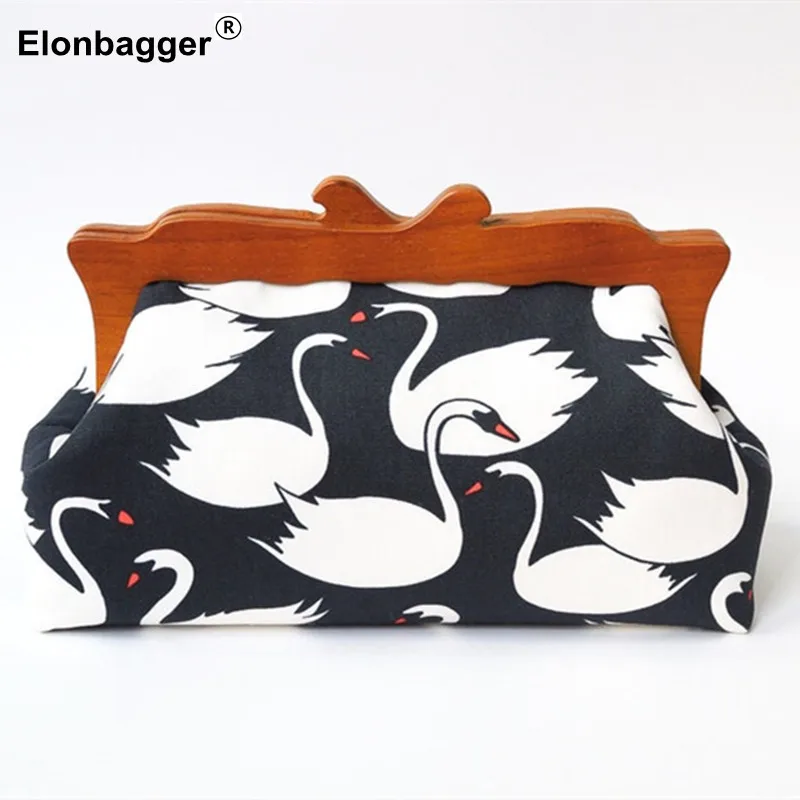 1 Set 25X12 Cm Rectangle Shape Solid Wood Material Wholesale High Quality Fashion Handmade Diy Wooden Purse Frame Obag Handles