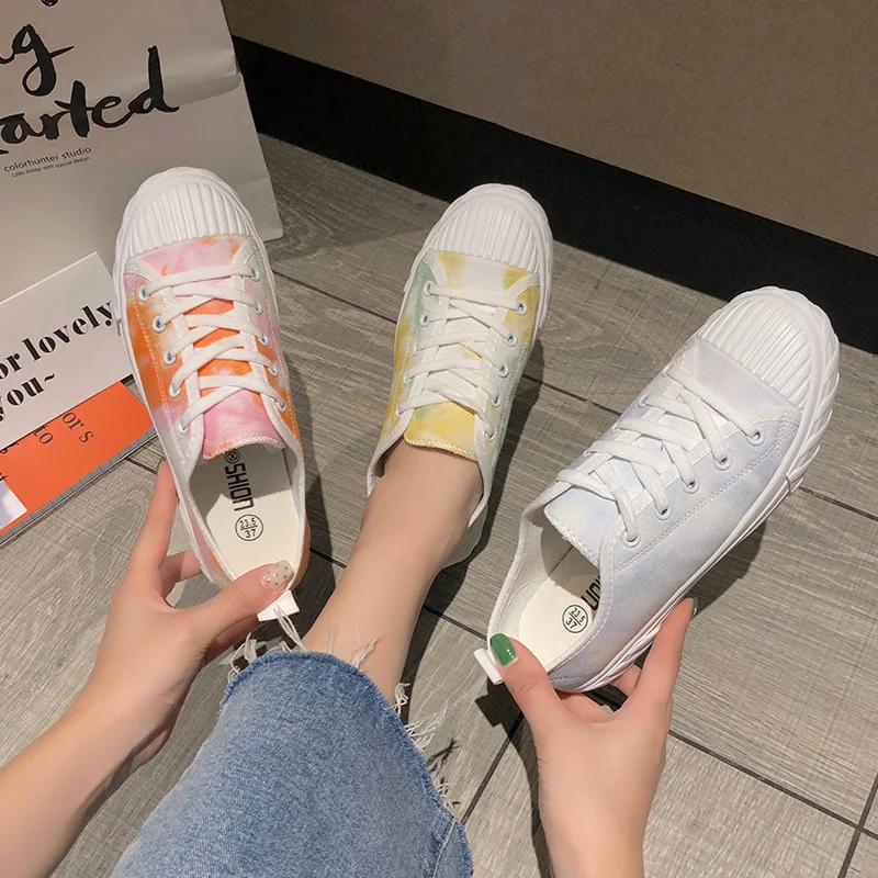 

2020 New Spring Summer Color Street Sneaker Women's canvas shoes Canvas Shoes Women Teenagers Skateboard Shoes U12-69