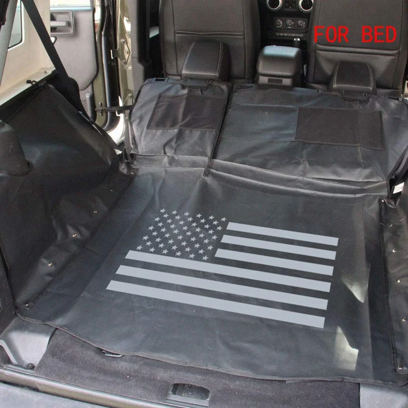 Собака чехол для сидения автомобиля Коврики для багажника для Jeep Wrangler JK JKU 4 двери 2007~ Водонепроницаемый с нескользящей подошвой для пар моющиеся обязанность-любую погоду Odorles