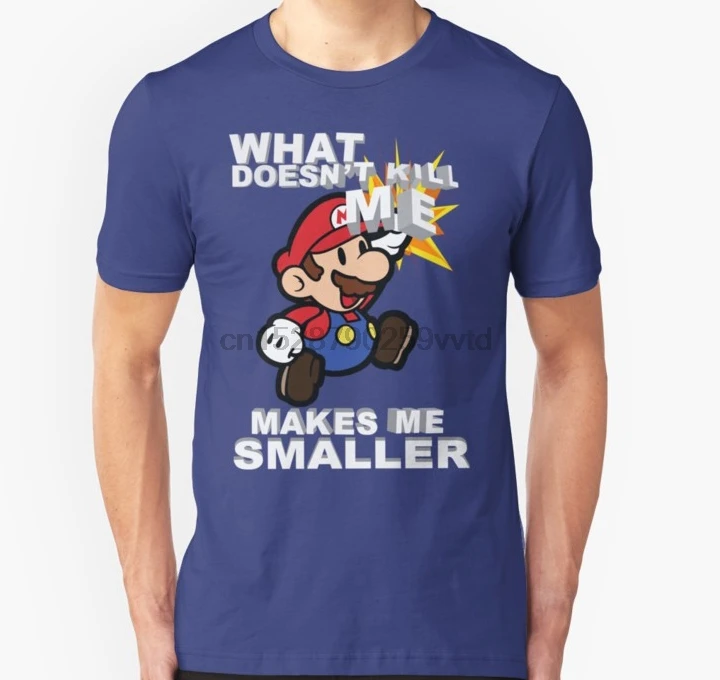 Мужская футболка Mario Bros What doesnt kill me Make Small унисекс wo футболки Топ |