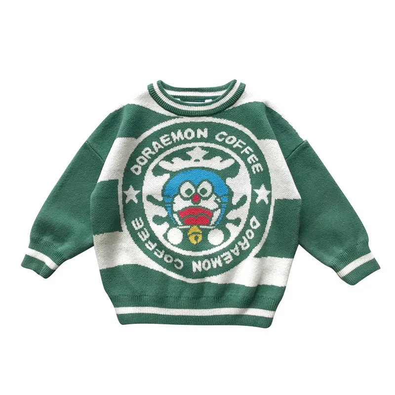 Tonytaobaby Autumn and Winter New Kids' Babies' Creative Stripe Cotton Sweater Baby Sweater Toddler Sweater Pullover Sweater