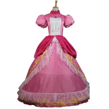 Высокое качество Супер Марио Принцесса Маргаритка персик сестер платье Косплей Костюм для взрослых женщин костюм на Хэллоуин на заказ