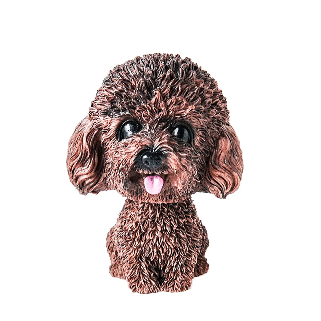 Аксессуары для автомобиля, интерьерные милые куклы, собаки, качающаяся голова, игрушка, настольные украшения, смола, украшение для автомобиля, Araba Aksesuar, Прямая c - Название цвета: A