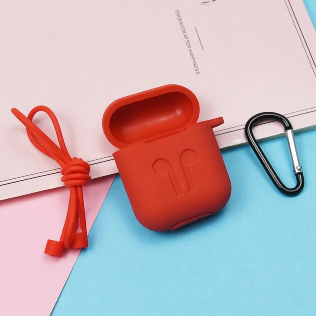 Силиконовый чехол для Airpods защитный чехол анти-потеря провода наушники ремешок держатель для Apple Air Pod беспроводная гарнитура аксессуары