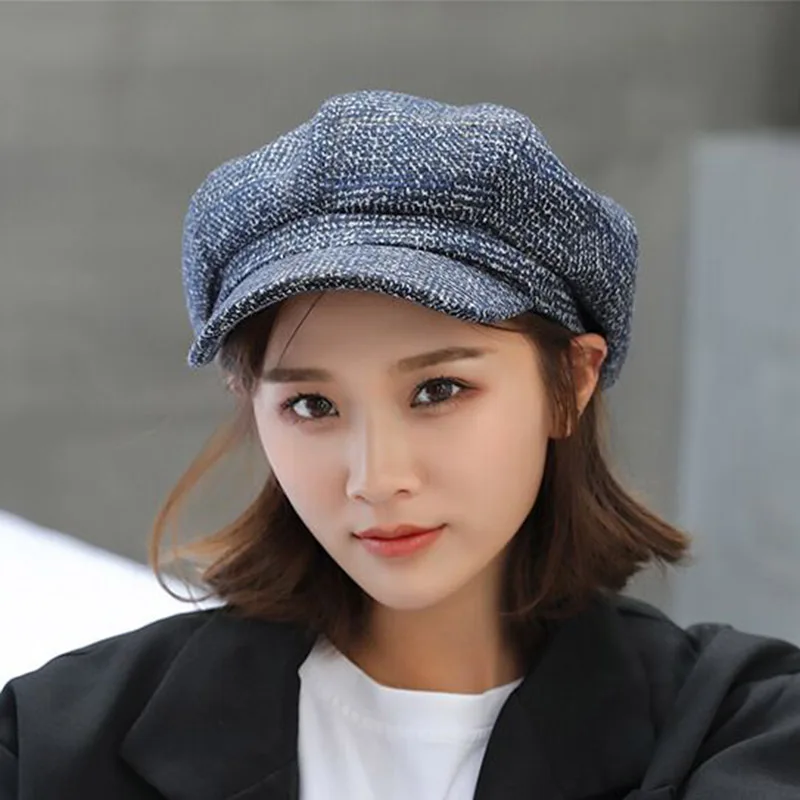 Najtaniej MAERSHEI czapka kobiety Beret jesień zima ośmioboczna czapka czapki stylowe artysta malarz gazeciarz czapki czarny szary berety