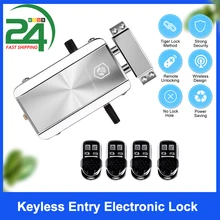 Hause Türschloss Kit Fernbedienung Keyless Entry Elektronische Schloss Smart Wireless Anti-diebstahl Riegel Access Control System