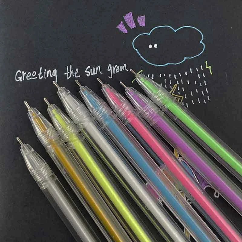 21 Teile/los Weiß Gel Stift Fotoalbum 0,5mm Farbe tinte Stift Schreibwaren Büro Schule Lernen Nette Scrapbooking Stift Geschenk für Kinder – Detail 9