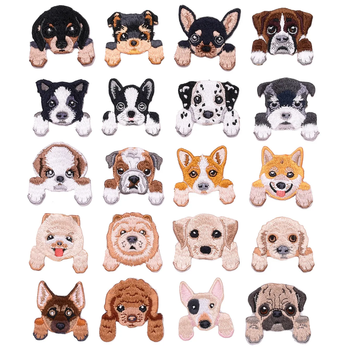 

14 PCS Dog Iron On Patches Sew On Patches DIY Decoration or Repair, Embroidered Appliques for Clothing Backpacks Jeans T-Shirt