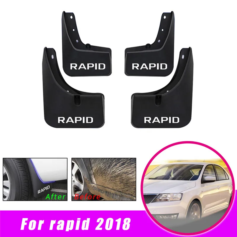 Автомобильные Брызговики для Skoda Rapid автомобиль брызговики брызговик авто крыло брызговиков вспышек авто аксессуары 4 шт