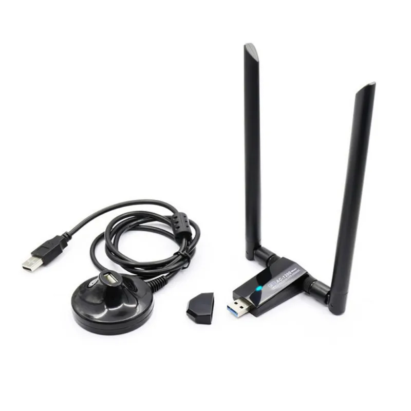2,4/5 ГГц 1200 Мбит/с Беспроводная USB Сетевая карта USB3.0 Wifi приемник адаптер с антенной для ПК ноутбука