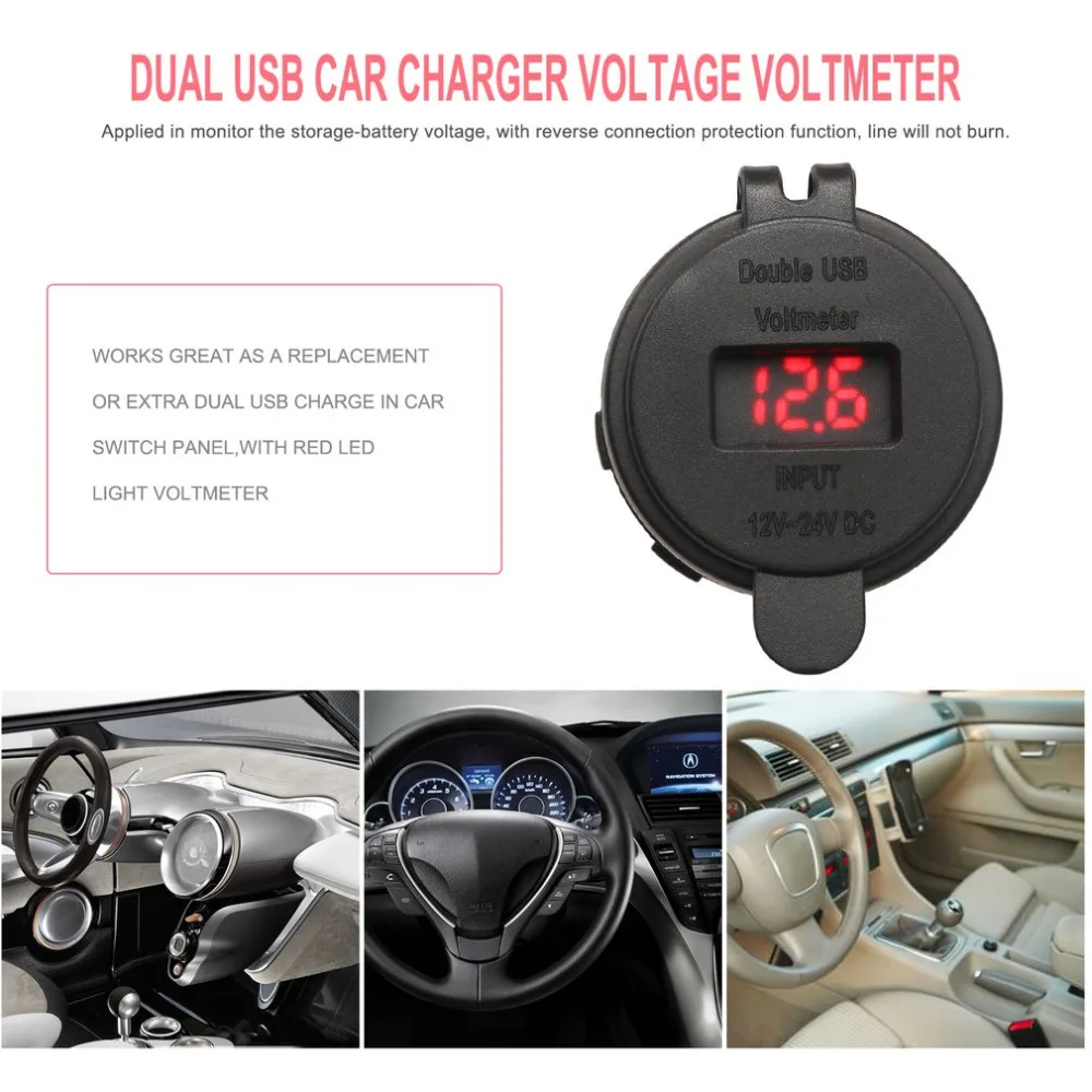 Водонепроницаемый термостойкий 12 В постоянного тока мотоцикл автомобиль 3.1A